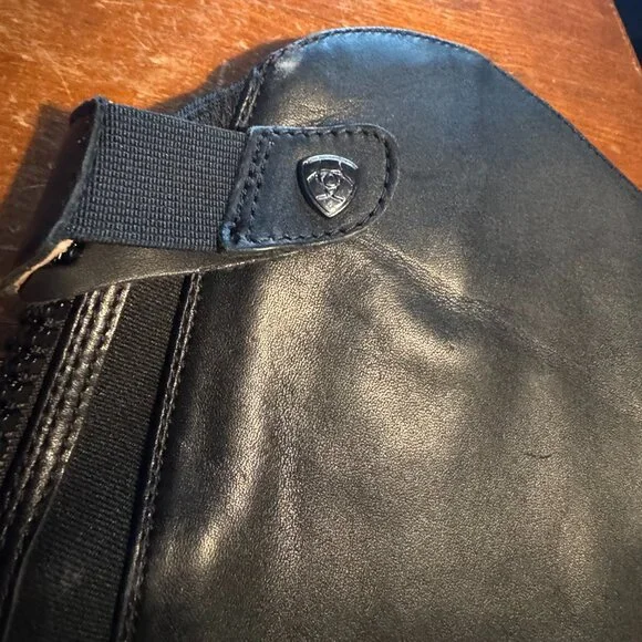 Ariat Black Leather Half Chap Pair - Picture 6 of 9